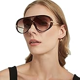 Chicid Aviator Sunglasses for Women, Trendy Oversized Sun Glasses Tangle Free