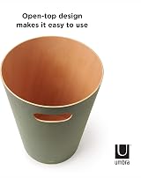 Umbra Woodrow 2 Gallon Modern Wooden Trash Can Spruce Finish view 4
