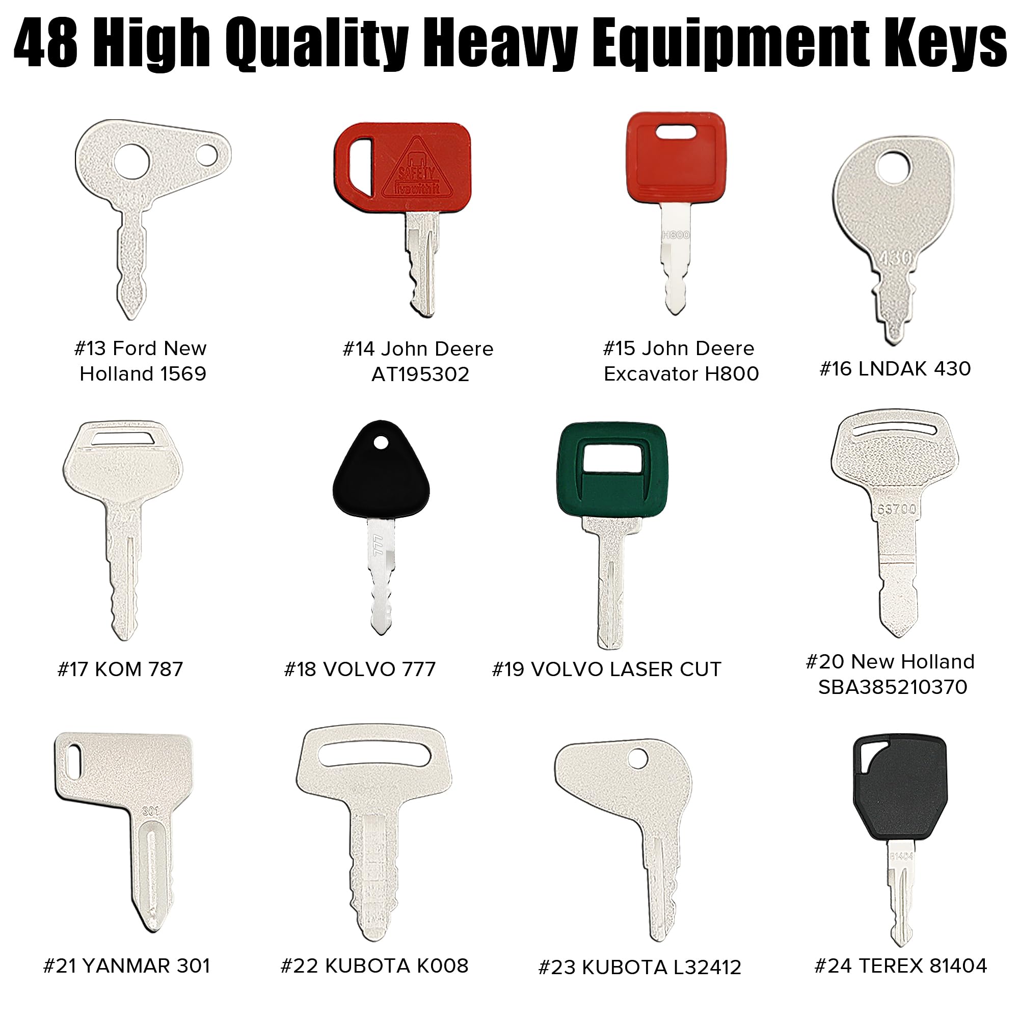 Mua SELOKY 48 Different Keys Ignition Master Keys Set/Heavy Equipment ...