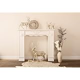 Kaminumrandung Shabby Antik weiss Kaminkonsole SHABBY CHIC Dekokamin