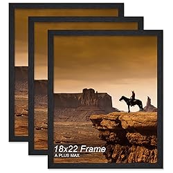 A PLUS MAX 18x22 Picture Frame Set of 3, Black
