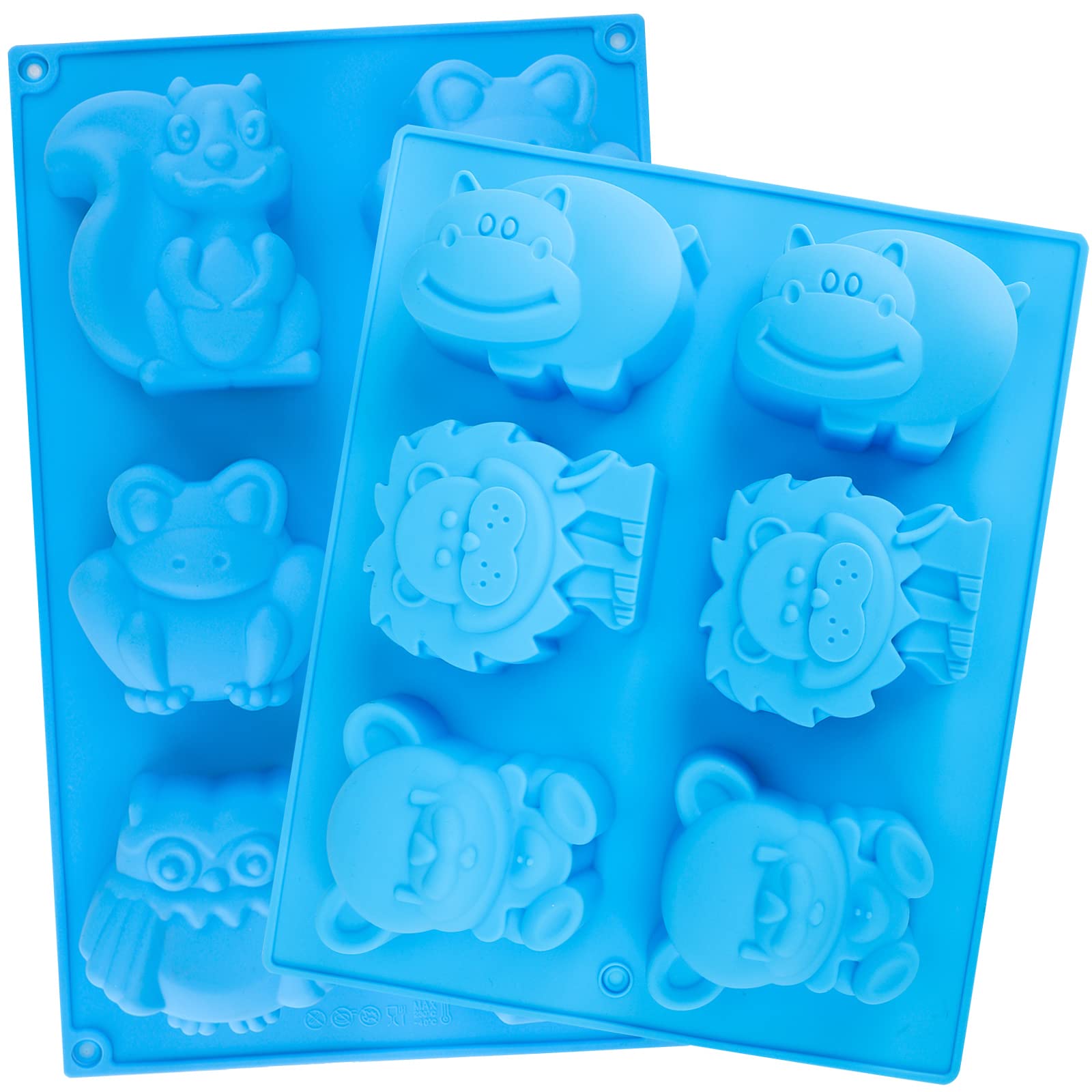 Photo 1 of Beasea Animal Soap Molds, 2 Pack Large 3D Silicone Mat Chocolate Cake Candy Cookie Baking Making Clay Ice DIY Hard Resin Gummy Cube Tray Set Decoration Handmade Craft Bear Shape