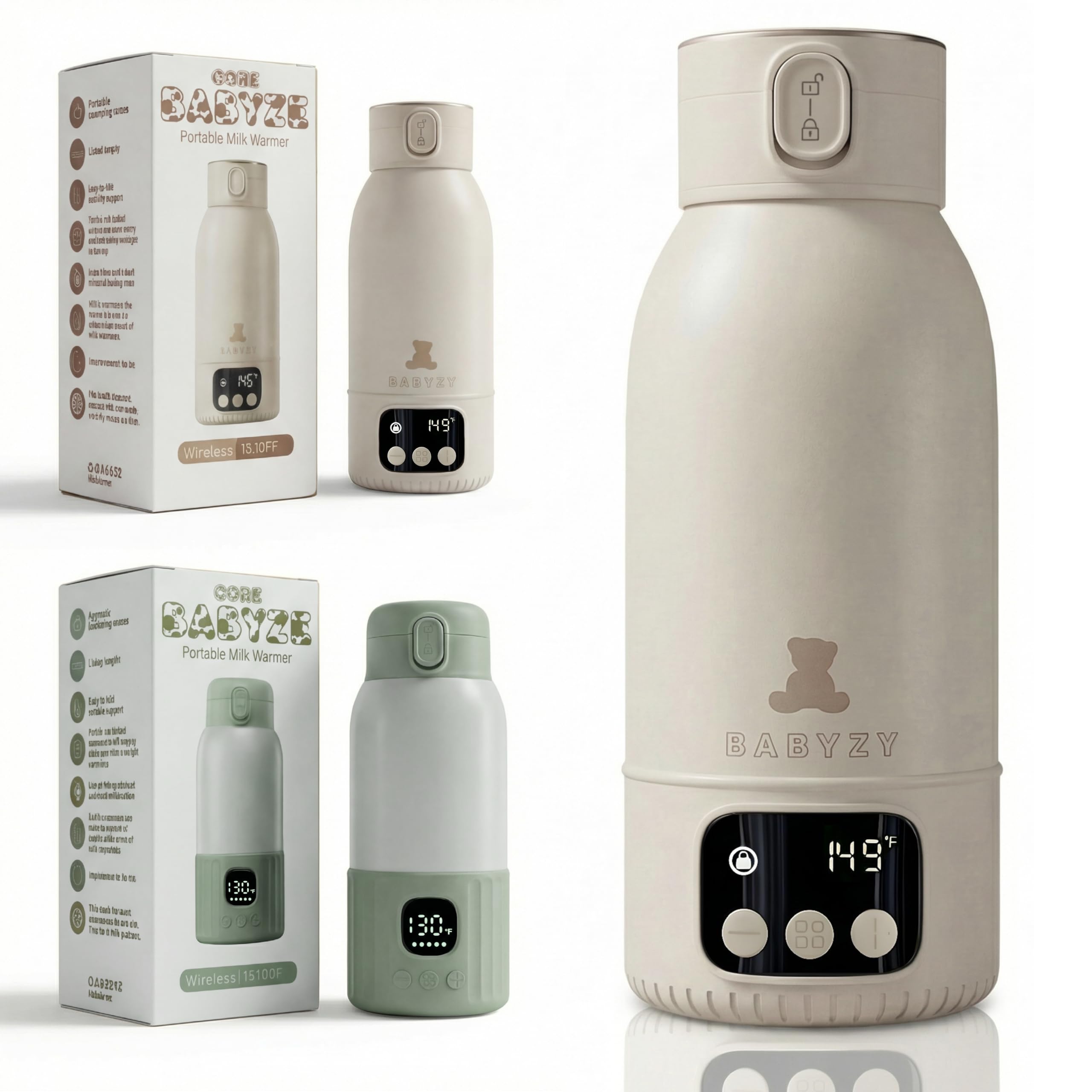 Photo 1 of Portable Bottle Warmer 17oz – Baby Bottle Warmer for Breast Milk & Formula, Fast Heating with Smart Temperature Control, Long Battery Life, Cordless for Travel, Car & Outdoor Baby Feeding