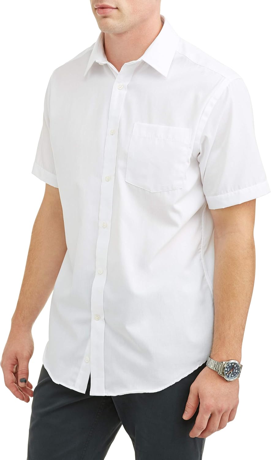 mens short sleeve fitted dress shirts
