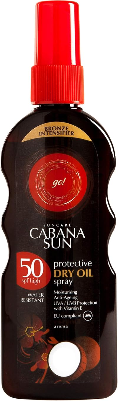 Cabana Sun Deep Tanning Dry Oil Spray SPF50 100ml Tanning Protection