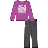 Under Armour girls 2-piece Long Sleeve Tee and Leggings Set, Soft & Comfortable