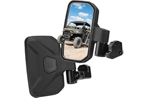 KEMIMOTO UTV Side Mirrors, Upgraded Auto Fold Reset Adjustable Side Mirrors, Fit Full Door Half Door, Compatible with 2016-20
