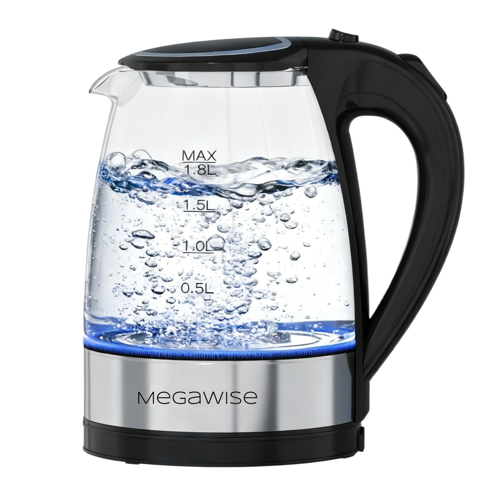 Photo 1 of Megawise Electric Glass Kettle with Auto Shut-Off (1.8L)