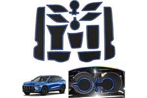 SKTU 2024 2025 2026 Chevy Trax Door Slot Mat for 2024 2025 2026 Chevrolet Trax (LS,1RS,LT,2RS,ACTIV) 2024-2026 Trax Accessories 14PCS Fit 2024+ Trax Door Compartment Cup Center Console Liners (Blue)