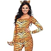 Leg Avenue Women's 2 Piece Wild Tigress Catsuit Costume
