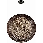 Maxim Bali-One Light Chandelier-24 Inches Wide by 24 inches high-Chocolate/White Finish