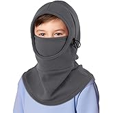 Thickened Kids Ski Mask Winter Hat, Heavy Weight Kids Balaclava Face Mask Windproof Fleece Caps for Child, Teenagers