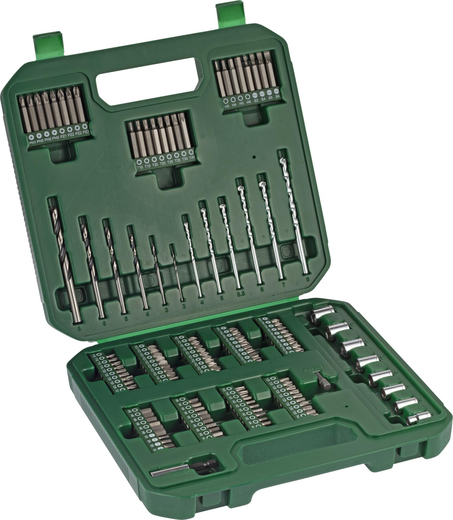 Bosch Starter-Set, 136-tlg. (309 x 291 mm, Zubehör Schraubendreher, Bohrschrauber) - Amazon Edition