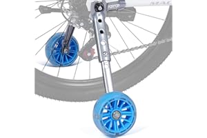 FORTOP Bike Training Wheels, Pair of Heavy Duty Rear with Stabilizers Mounted Kit for 16 18 20 22 inch Kids Boy Girls Variable Bike (Blue, 16-22 Inch)