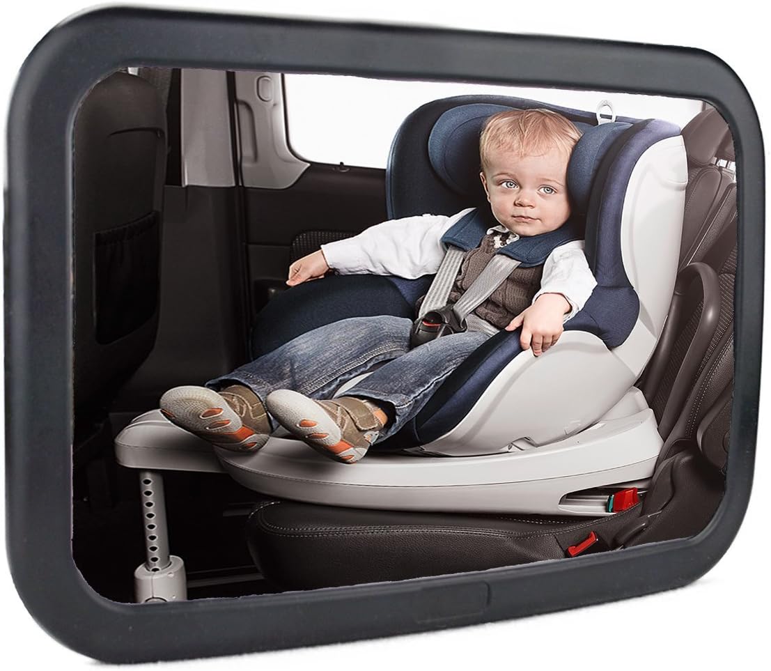 Baby Backseat Mirror for Driving Travelling - View Infant in Rear Facing Car Seat for Mum and Daddy