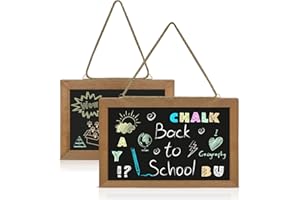 Magnetic Chalkboard 42 X 30 CM with Natural Wood Frame, Double-Sides Chalk Board A3 Size, Blackboard, Vertically and Horizont