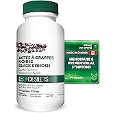 Leo Desilets Black Cohosh 375mg. Natural Menopause Supplement for Women. Helps Relieve Hot Flashes, Night Sweats & Menstrual 