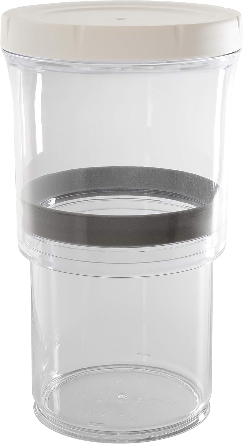 Botto The Adjustable Airtight Container | Push Down To Remove Air And Adjust Contents Between 16 oz & 32 oz (Clear) (1)