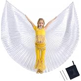 MUNAFIE Kids Isis Wings with Sticks and Carry Bag for Belly Dance