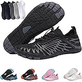 Hiking Barefoot Womens Men, Pro Barefoot Shoes with Wide Toe Box, Healthy and Non-Slip Breathable Barefoot Shoes(Black,9-9.5Women)