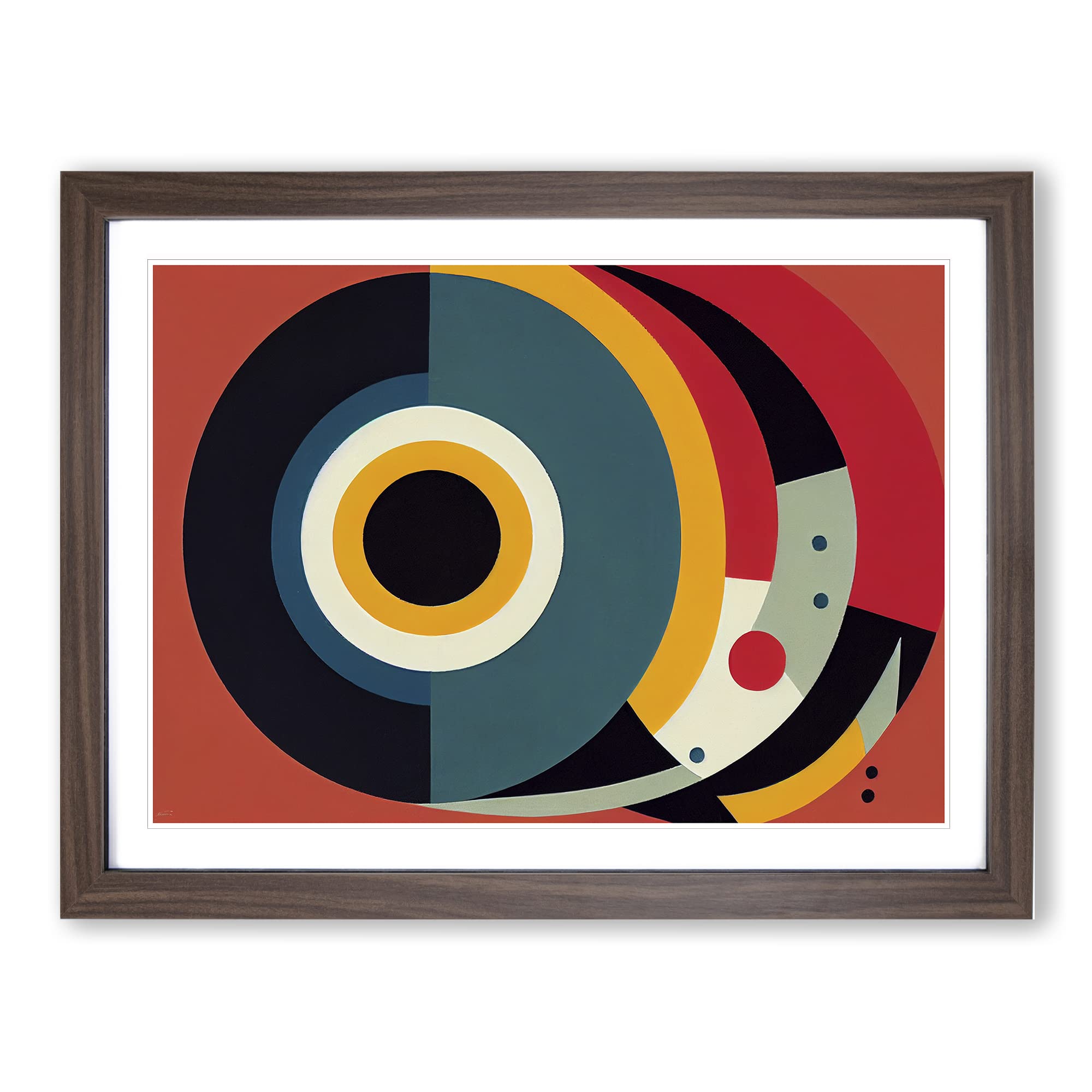 Boundless Abstract Art Framed Print | A4 Walnut Framed Wall Art | Ready to Hang | Abstract Fantasy Picture | Living Room Bedroom Lounge Office