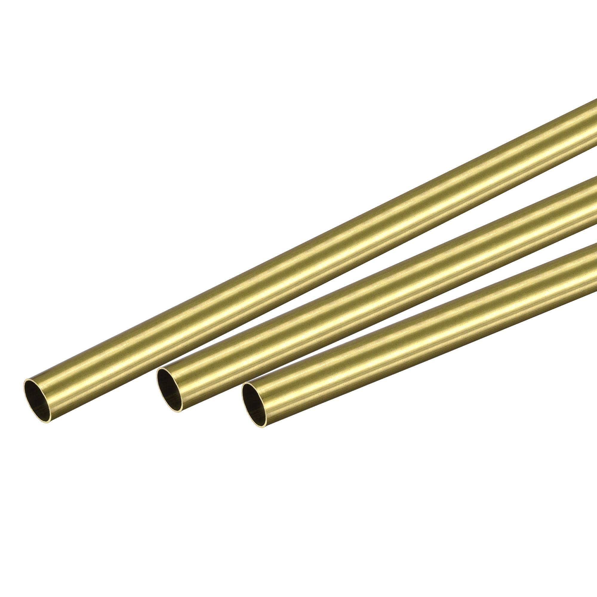 sourcing map Brass Round Tube 6.5mm OD 0.25mm Wall Thickness 300mm Length Pipe Tubing 3 Pcs