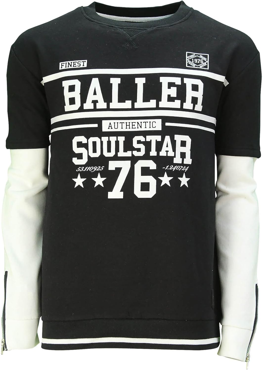Soul Star Men's MSW Noir Crew Neck Baller 76 Sweatshirt: Amazon.co.uk ...