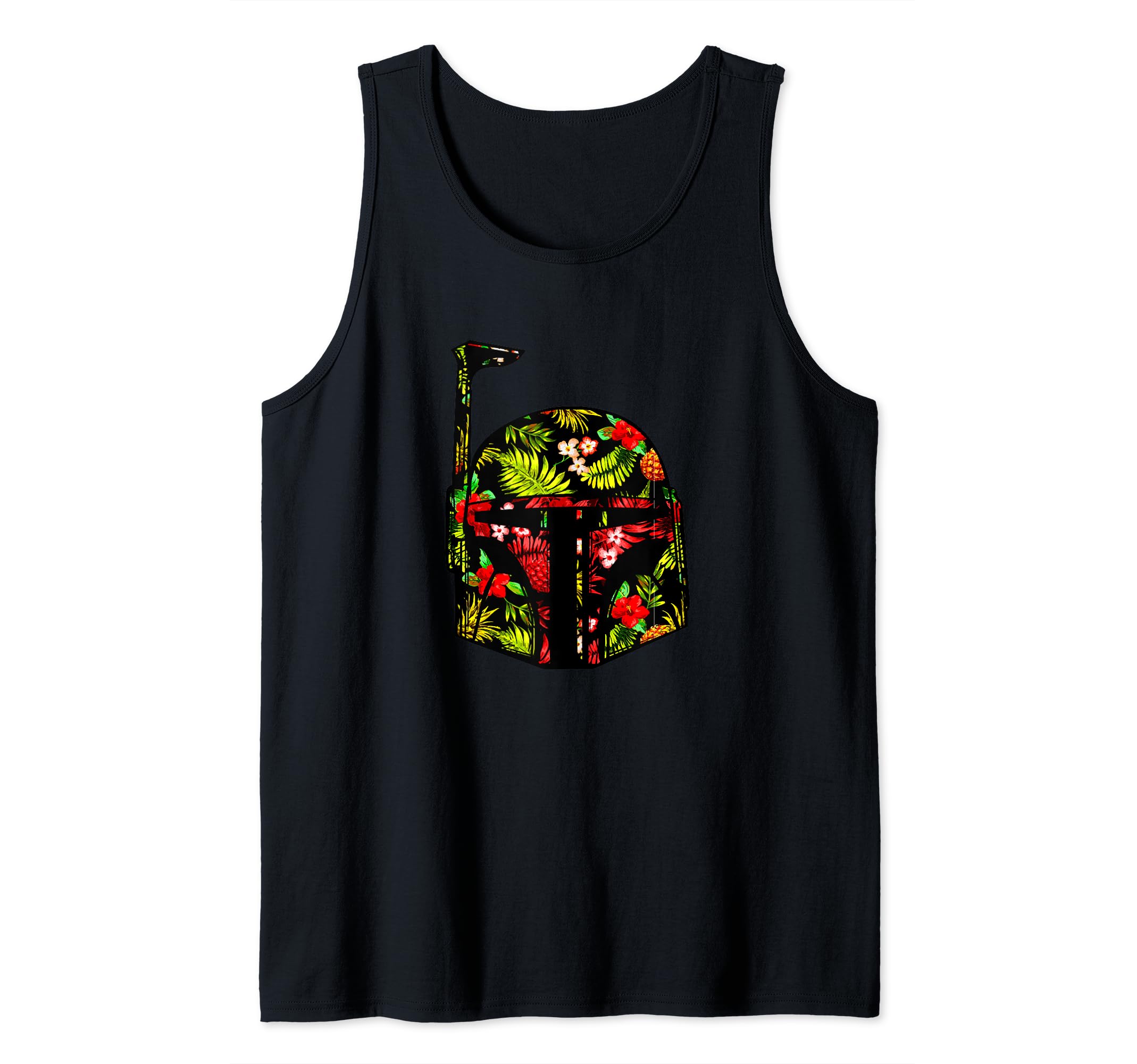 Star Wars Boba Fett Tropical Print Helmet Tank Top