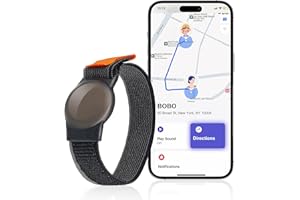 VEBISO GPS Tracker for Kids, Teen, Special Needs, Elderly - Mini GPS Tracker Locator Real-Time with Watch Band - No Monthly Fee - Works with Apple Find My (iOS Only) - Hidden Tracking Device (Black)