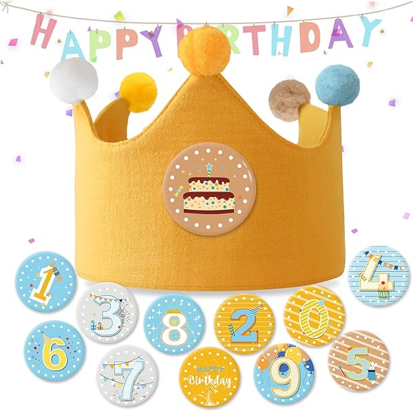 Amazon.com: HexinYigjly Children's birthday crowns, changeable