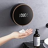 Automatic Soap Dispenser Foaming Hand Free Wall Mount, LED Temperature Display, USB Rechargeable Touchless and Smart Electric Dispenser for Wall, Bathroom, Kitchen,Commercia
