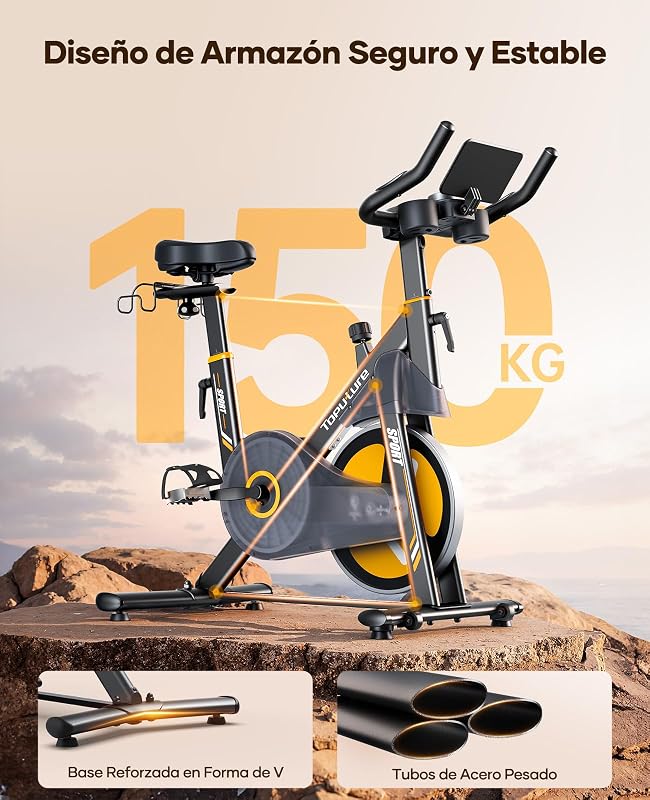 Bicicleta Estática Eletromagnética com APP, 32 Níveis Precisos