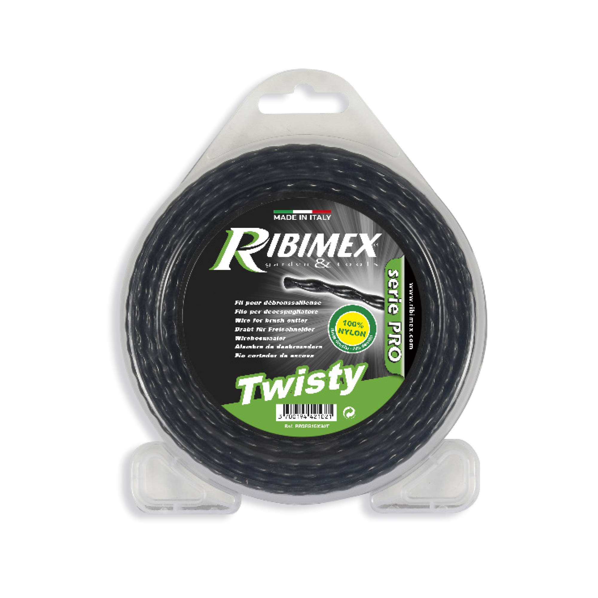 Ribimex - PRDFG15X24T - Nylon Twisted Wire - Ø 2.4 x 15 m - PRO Series