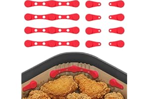 MOYIC 4 Sets Air Fryer Magnet Silicone Buckle, Air Fryer Basket Magnets for Parchment Paper Liners, Universal Airfryer Magnet