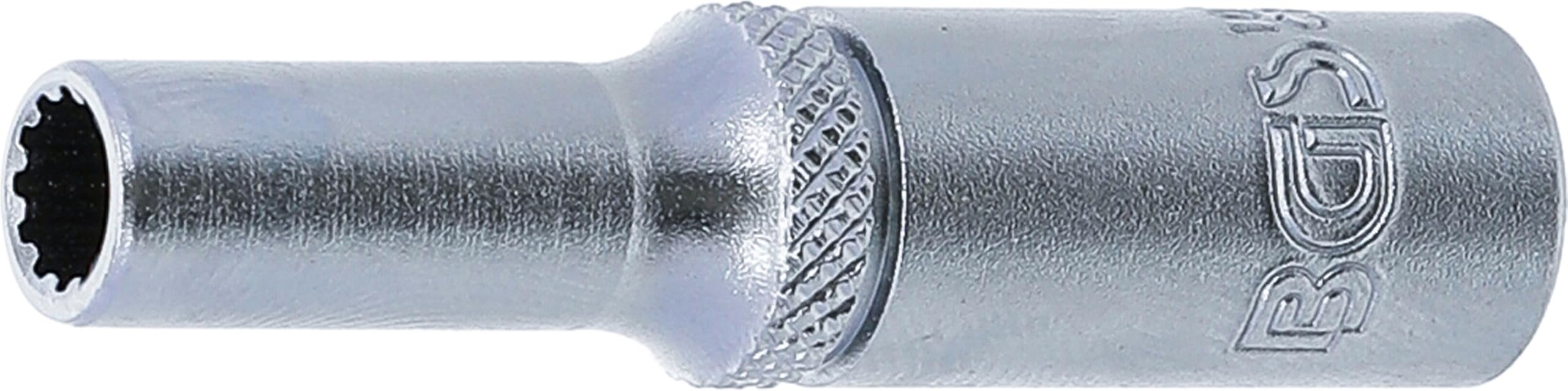 BGS 10155 | Socket, Gear Lock, deep | 6.3 mm (1/4") Drive | 5 mm