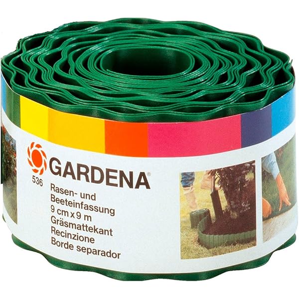 Cellfast, verja de césped marrón, 20 cm x 9 m: Amazon.es ...