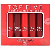 Italia Deluxe Top Five Mousse Matte Lipstick Set Caliente Reds