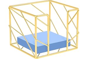 TOCCOOL Gold Desktop Organizer - Multi-Functional Sticky Note Holder, Memo Note Cube for Office & Home, School, Desk Supplies