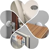 efbock Door Stopper 6pcs White Self-Adhesive Silicone Wall Protectors 1.57in view 7