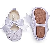 Kiderence Baby Girls Prewalker Mary Jane Flats Bowknot Princess Dress Shoes (Infant/Toddler)