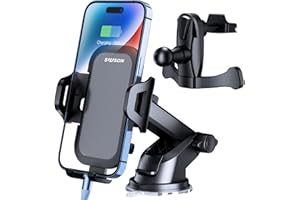 SUUSON Car Phone Holder Mount [Upgraded]-[Bumpy Roads Friendly] Phone Mount for Car Dashboard Windshield Air Vent 3 in 1,Hand