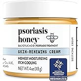 PSORIASIS HONEY Skin-Renewing Cream - Eczema & Seborrheic Dermatitis Cream - Psoriasis Treatment for Skin, Redness & Itch Relief (4oz)