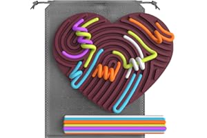 RuRu Monkey Sensory Activity Board, Silicone Fidget Toy for Calming, Stress, Anxiety, ADHD & Autism | Silent, No Mess | Kids 3+ & Adults | Includes Portable Travel Bag & 13 Strings(Purple)