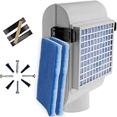 FlowVent Indoor Dryer Vent Kit | Dual Filter Lint Trap for Electric Dryers | No-Water Required, Low Maintenance | Captures Lint &amp; Dust for Cleaner Indoor Air | Made in the USA