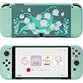 GeekShare Protective Case for Switch OLED, Hard PC Protective Shell Slim Cover Case Compatible with Nintendo Switch OLED and Joy Con - Lily of The Valley