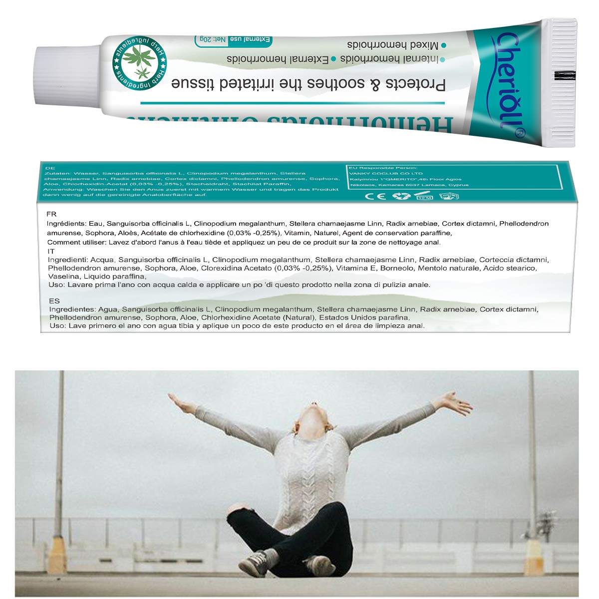 Cream, Gel, 4PC, 4 * 20g