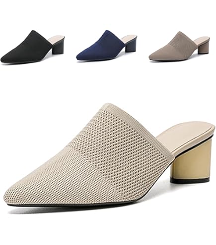 Amazon.com: CPMBFDC Women's Slingback Kitten High Heels Pointed