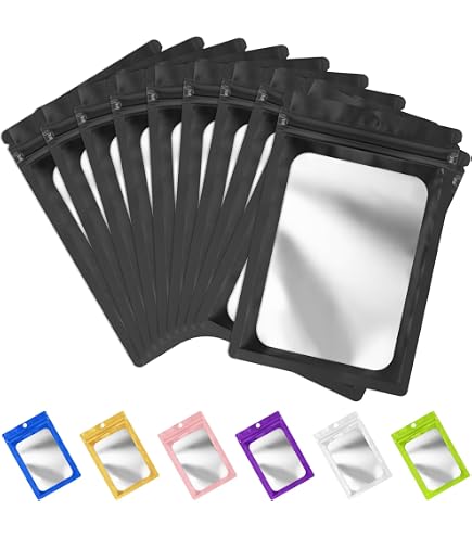 Amazon.com: ANZNKU 100 Pack Black Resealable Mylar Bags Smell