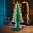 IS Christmas Tree Soldering Project, Icstation 3D Xmas Tree Soldering Kit with LED Flashing Lights DIY Soldering Practice 3 Colors Christmas Tree Assemble Kit for Learning Teaching STEM Educational