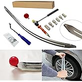 CYGOODS Car Auto Car Dent Removal Fender Damage Repair Puller Lifter Big Curved Rod Crowbar Tools Hook Rods Kit